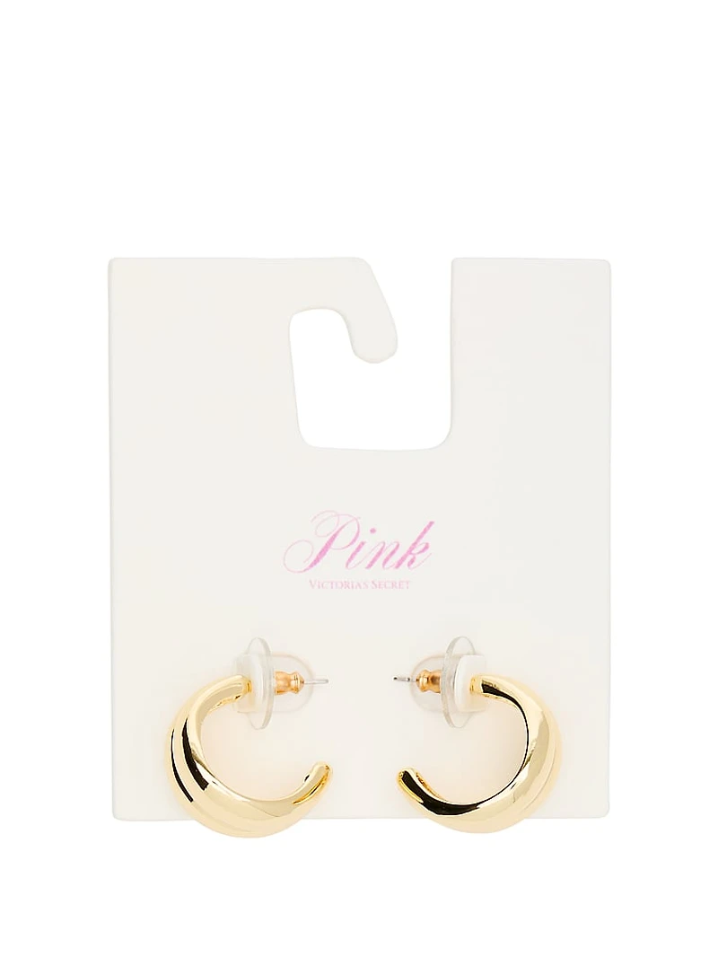 Small Gold Twisted Hoop Earrings