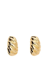 Small Gold Braided Hoop Earrings