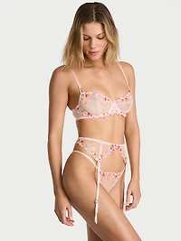 Bloom Embroidery Garter Belt