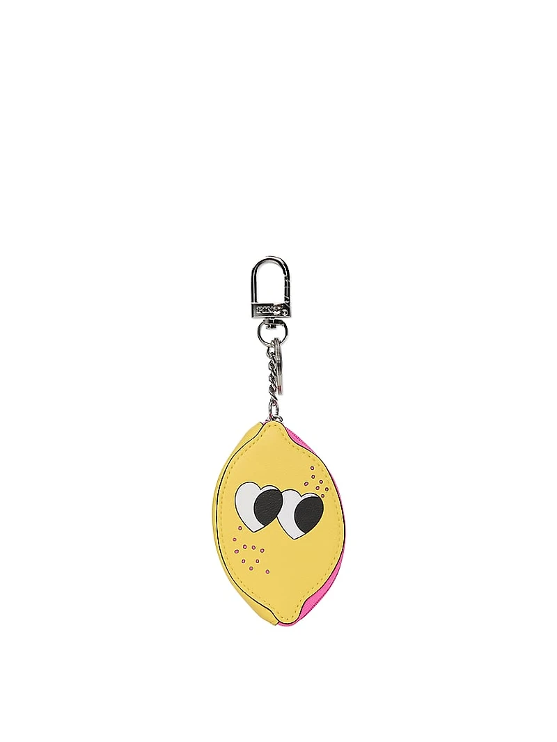 Nylon Zip Pouch Keychain Charm
