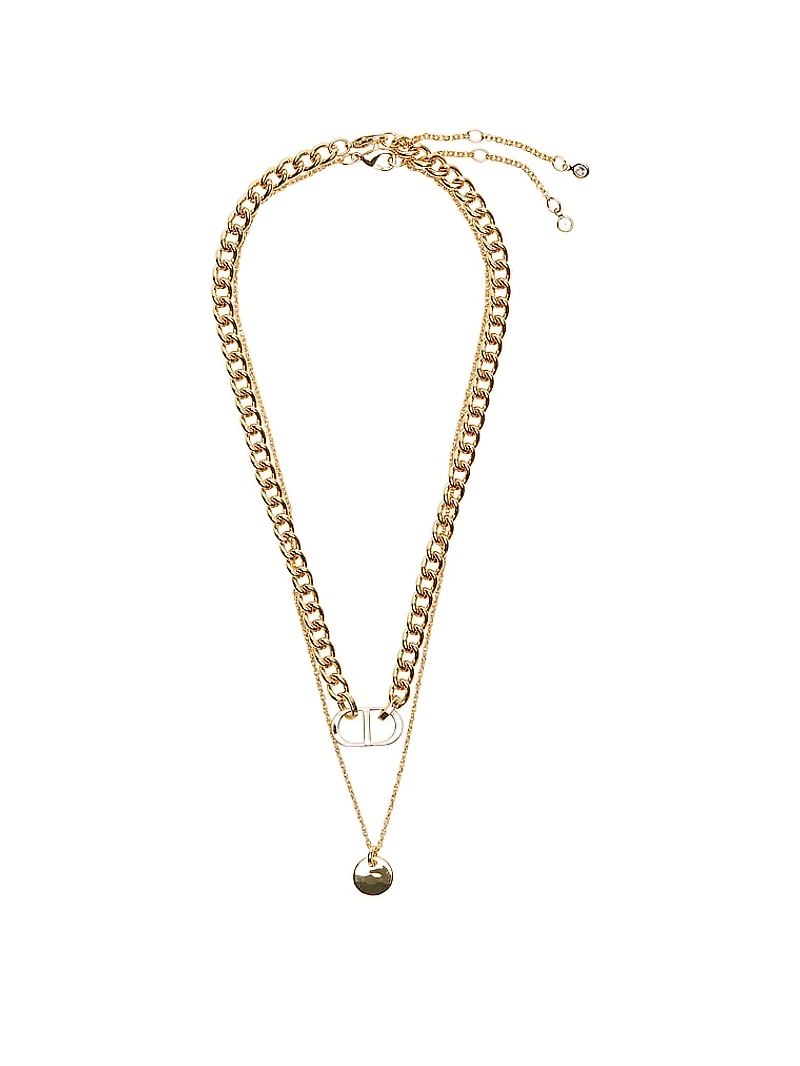 Gold 2-Piece Layered Necklace Set
