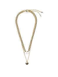 Gold 2-Piece Layered Necklace Set