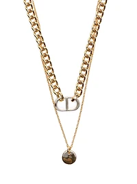 Gold 2-Piece Layered Necklace Set