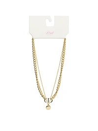 Gold 2-Piece Layered Necklace Set