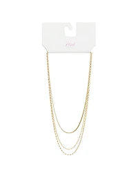 Gold 3-Piece Layered Chain Necklace Set