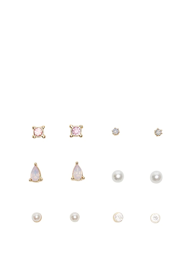 Gold 18-Pack Stud & Hoop Earring Set