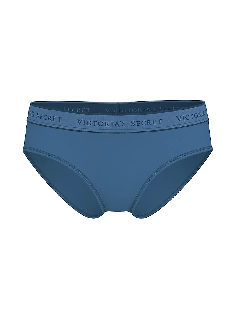 Logo Cotton Shine Patch Hiphugger Panty