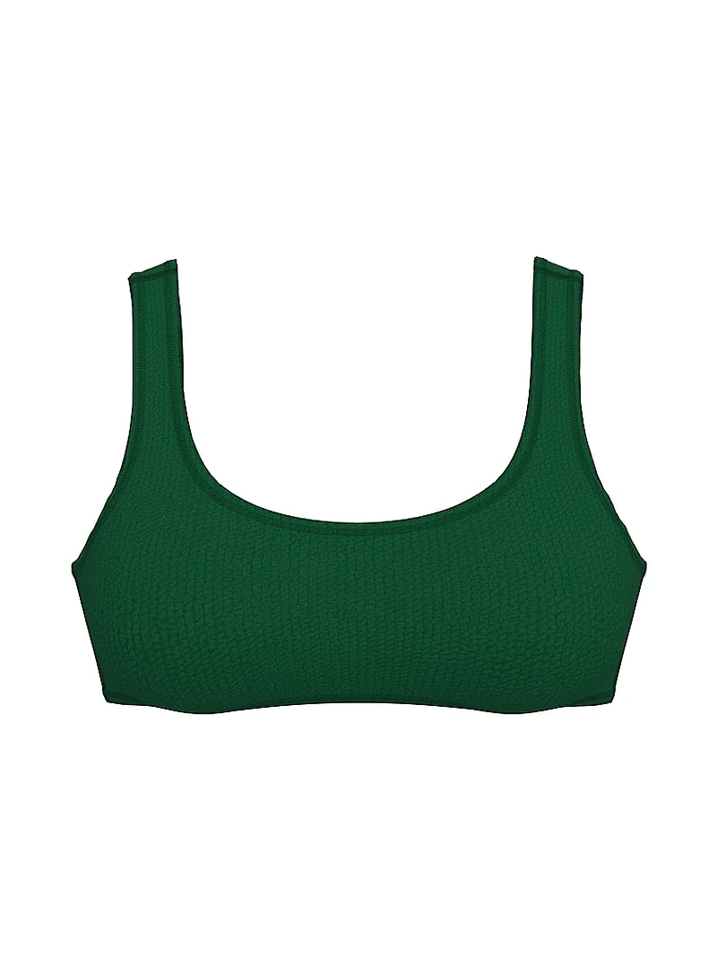 Crinkle Scoop Bralette Bikini Top
