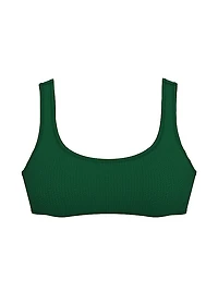 Crinkle Scoop Bralette Bikini Top