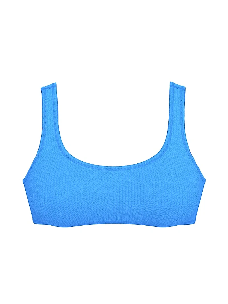 Crinkle Scoop Bralette Bikini Top