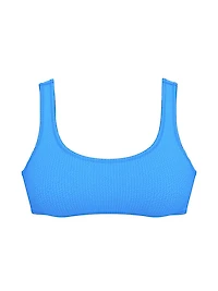 Crinkle Scoop Bralette Bikini Top