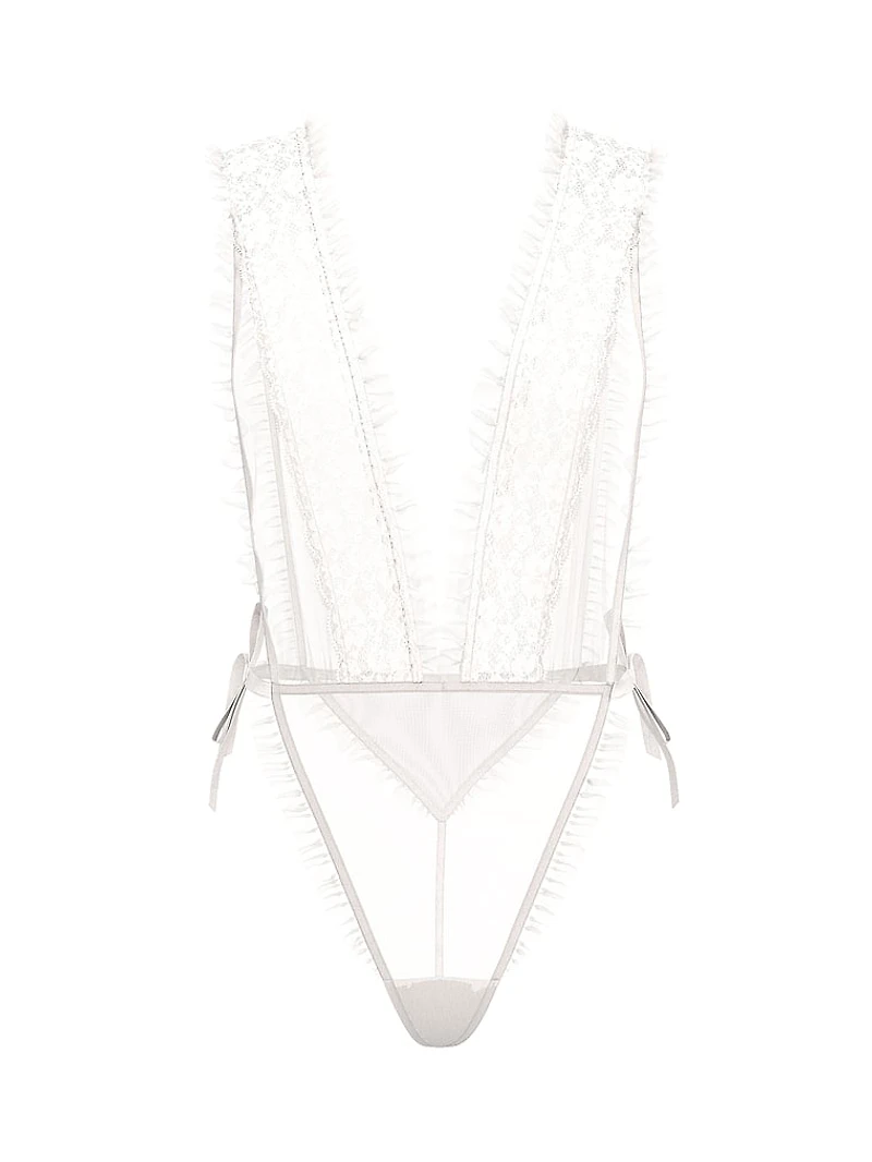 Dare to Dream Lace Sheer High-Leg Teddy