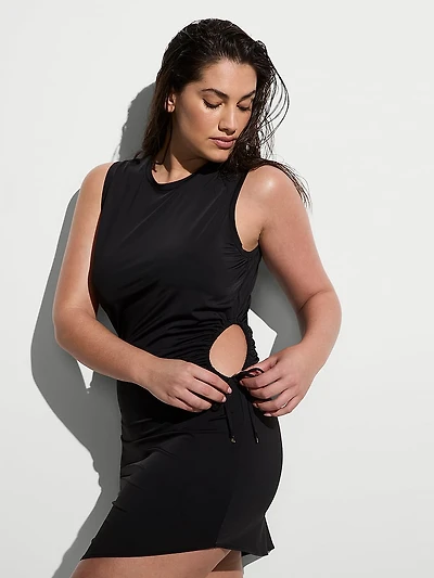 Beachwear Swim Ruched Mini Dress