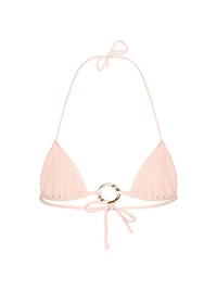 Orb Seersucker Praia Bikini Top