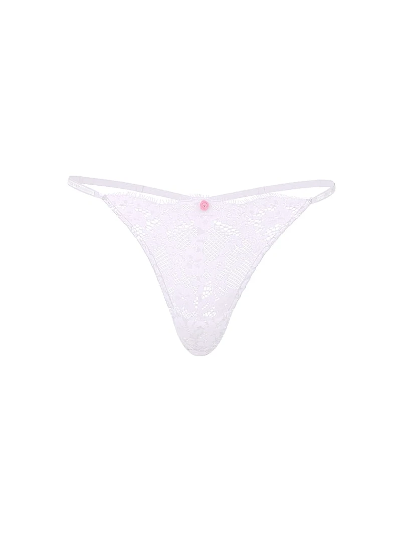 Twinkle Silver Lace V-String Panty