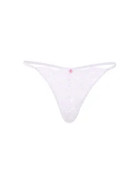Twinkle Silver Lace V-String Panty