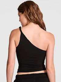 Base Stretch Twisted One-Shoulder Tank Top