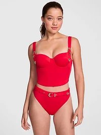 Corset Buckle Bikini Top