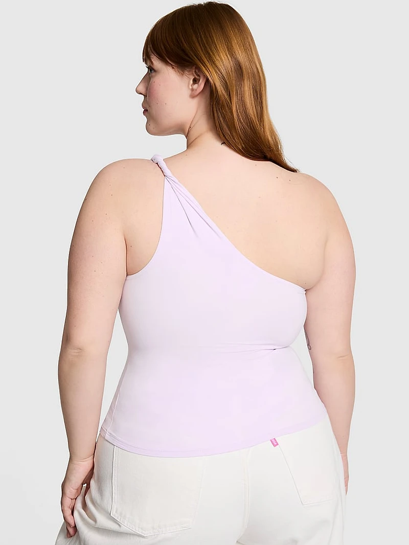 Base Stretch Twisted One-Shoulder Tank Top
