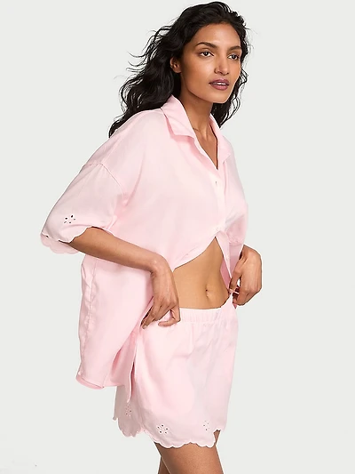 Modal-Cotton Striped Short Pajama Set