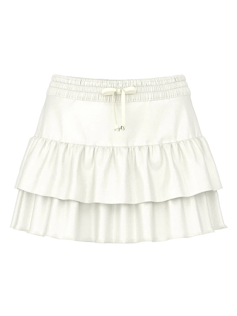 Summer Fling Satin Ruffle Skirt