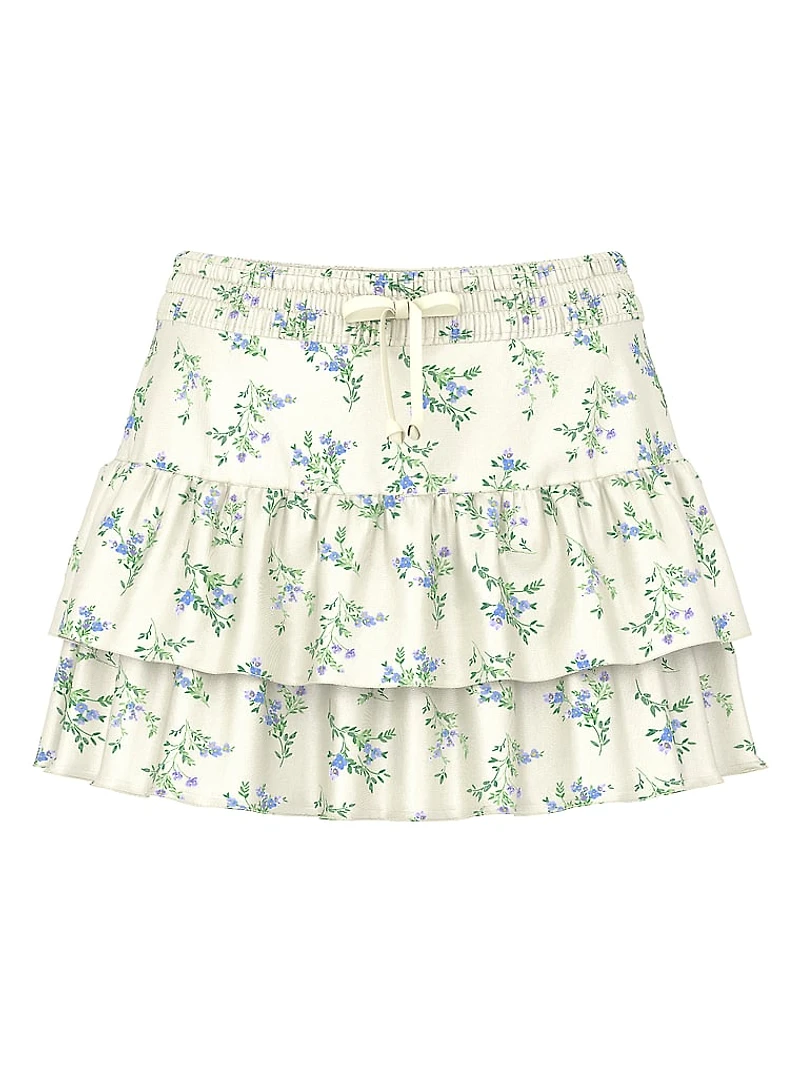 Summer Fling Satin Ruffle Skirt