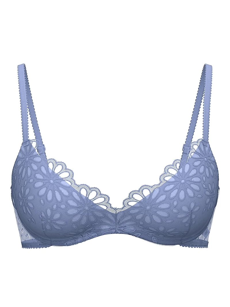 Sexy Tee Daisy Lace Wireless Push-Up Bra
