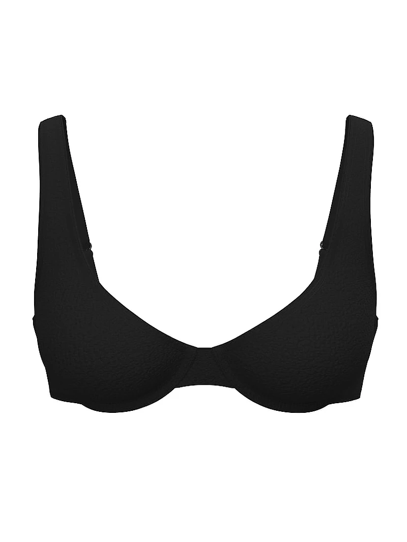 Crinkle Scoop Underwire Bikini Top