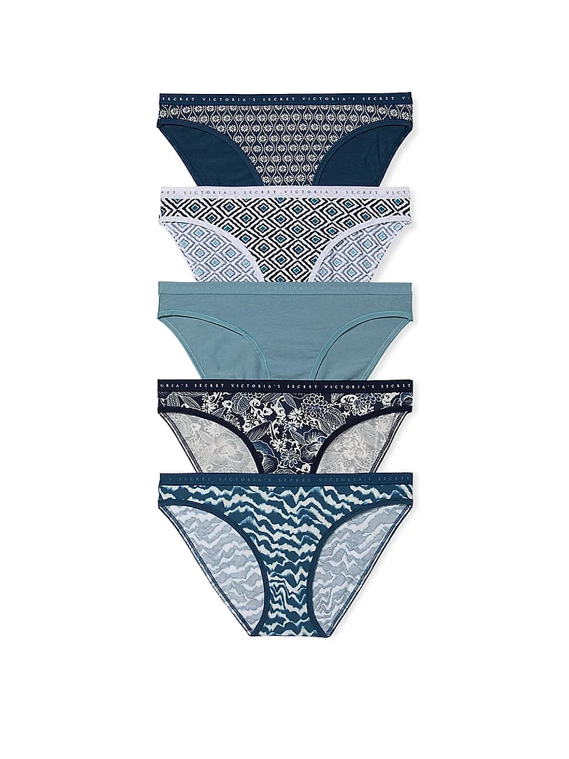 5-Pack [Paris] Stretch Cotton Bikini Panties