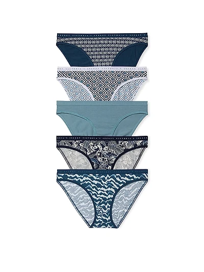 5-Pack [Paris] Stretch Cotton Bikini Panties