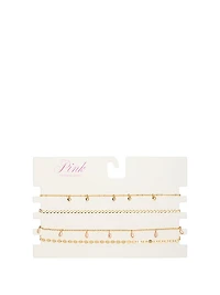 Gold Layered Dainty Choker Necklace Set