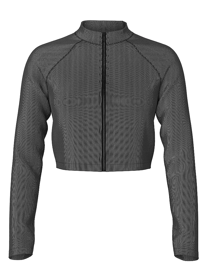 Two-Tone Rib Cropped Rashguard