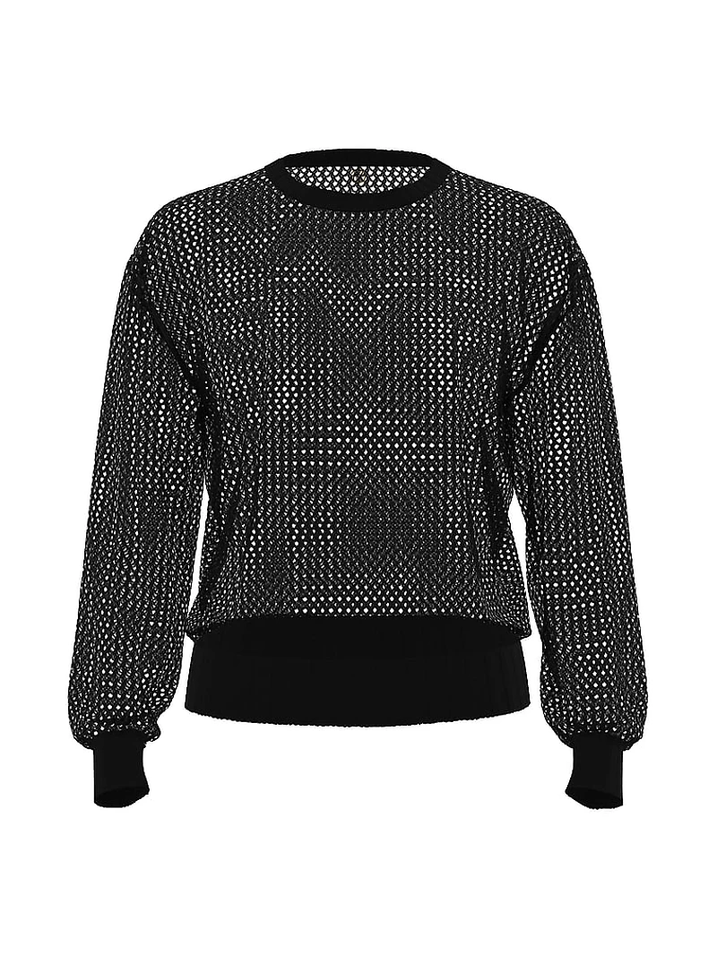 Beachwear Crochet Crewneck Sweater