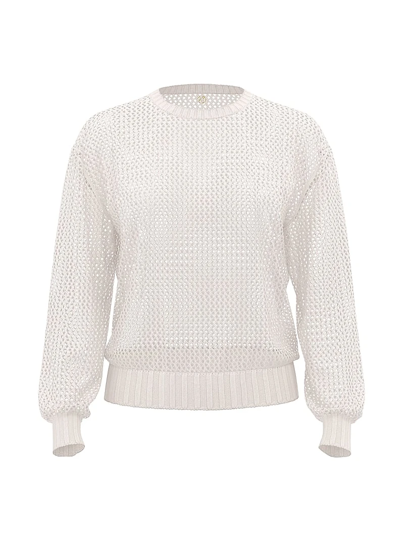 Beachwear Crochet Crewneck Sweater