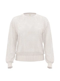 Beachwear Crochet Crewneck Sweater