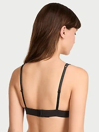 Cotton Logo Hardware Wireless Plunge Bralette