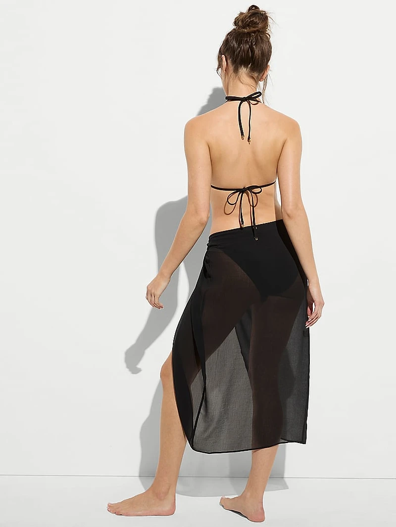 Beachwear Sheer Crinkle Midi Sarong