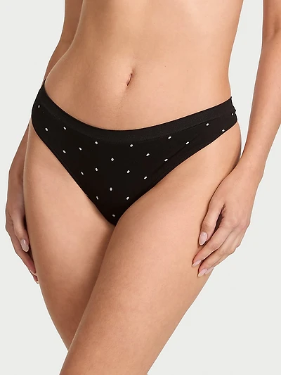 Seamless Quilted Hearts Thong Panty