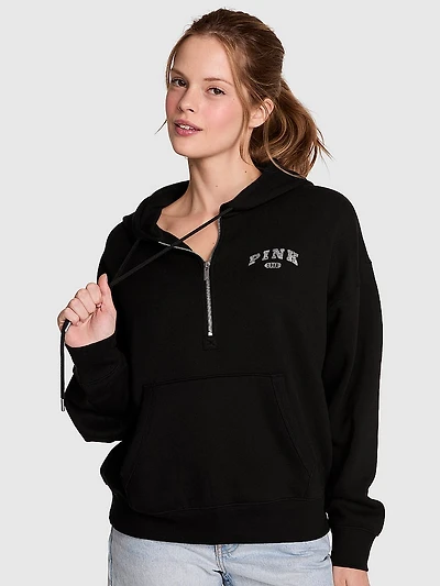 Ivy Fleece Campus Half-Zip Hoodie