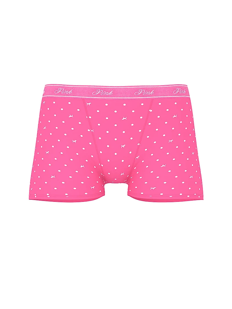 Logo Cotton High-Waist Boyshort Panty