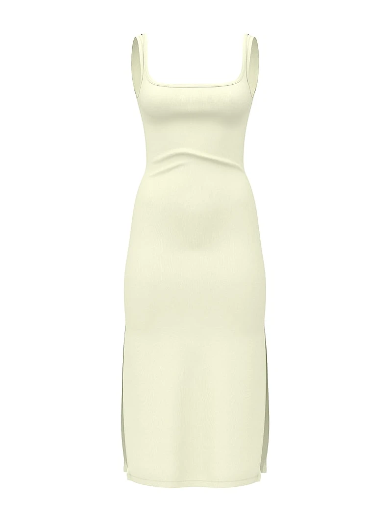 All-Day Soft Rib Bodycon Midi Dress