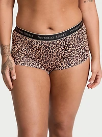 Logo Cotton Shine Patch Boyshort Panty