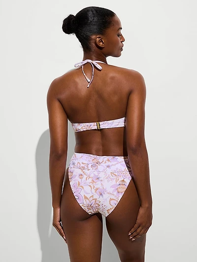 Essential Cinched High-Waist Bikini Bottom