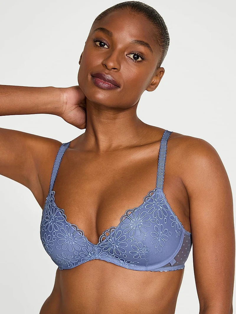 Sexy Tee Daisy Lace Wireless Push-Up Bra