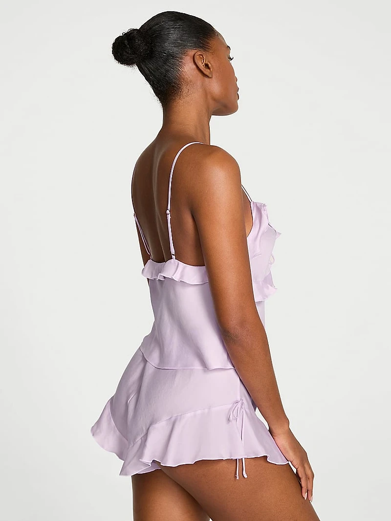 Silky Flutter Ruffled Cami & Shorts Set