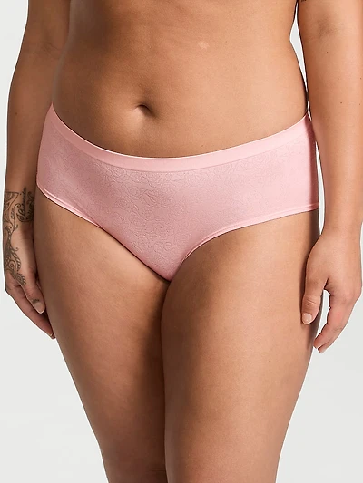 Seamless Lace-Trim Hiphugger Panty