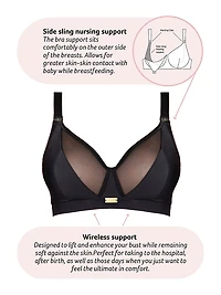 Flawless Full Cup Plunge Wirefree Nursing Bra