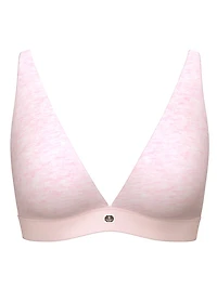 Cotton Logo Hardware Wireless Plunge Bralette