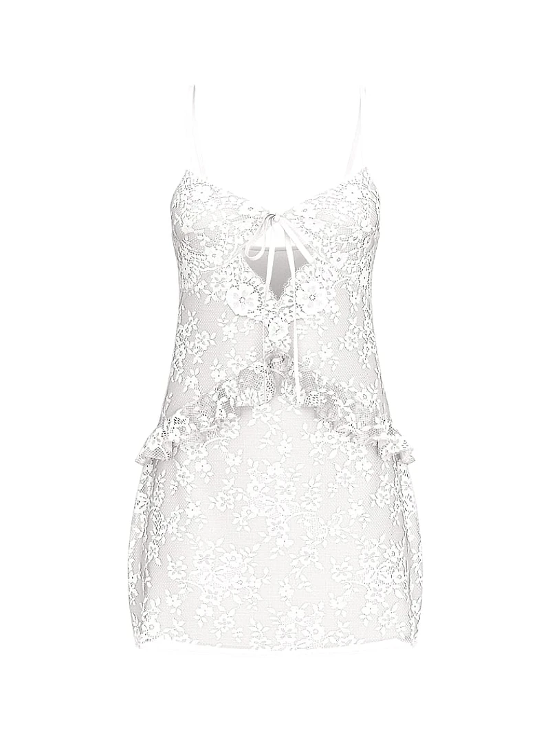 Dare to Dream Lace Flounce Mini Slip