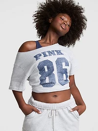Campus Cotton Off-The-Shoulder Tee